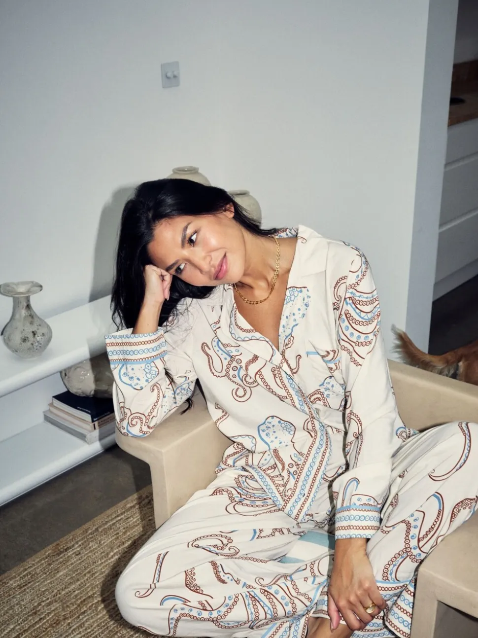 Pyjama Never Fully Dressed en viscose boutonné