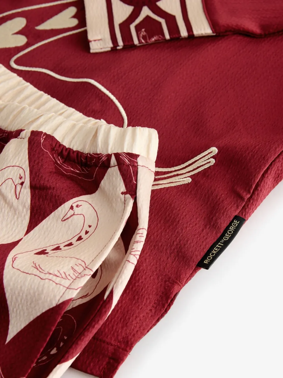 Pyjama Rockett St George en satin texturé boutonné