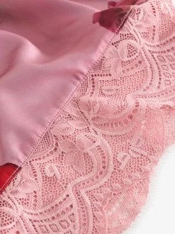 Pyjamas B by Ted Baker en jersey de satin rose fleuri