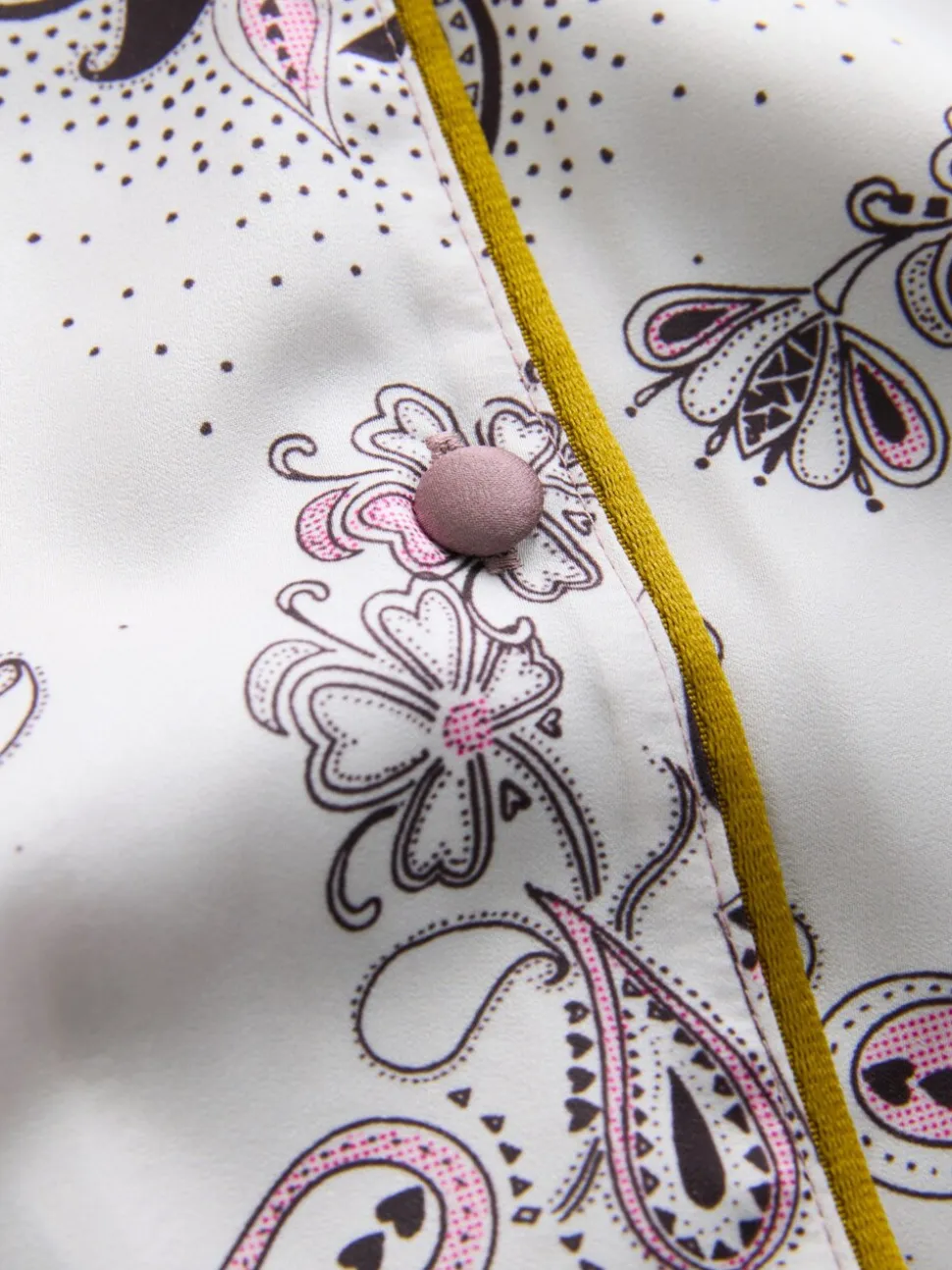Pyjamas B by Ted Baker marron vison en satin imprimé écharpe boutonnés