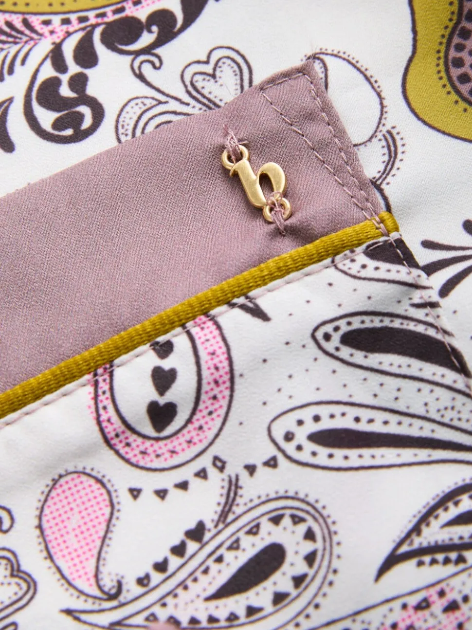 Pyjamas B by Ted Baker marron vison en satin imprimé écharpe boutonnés
