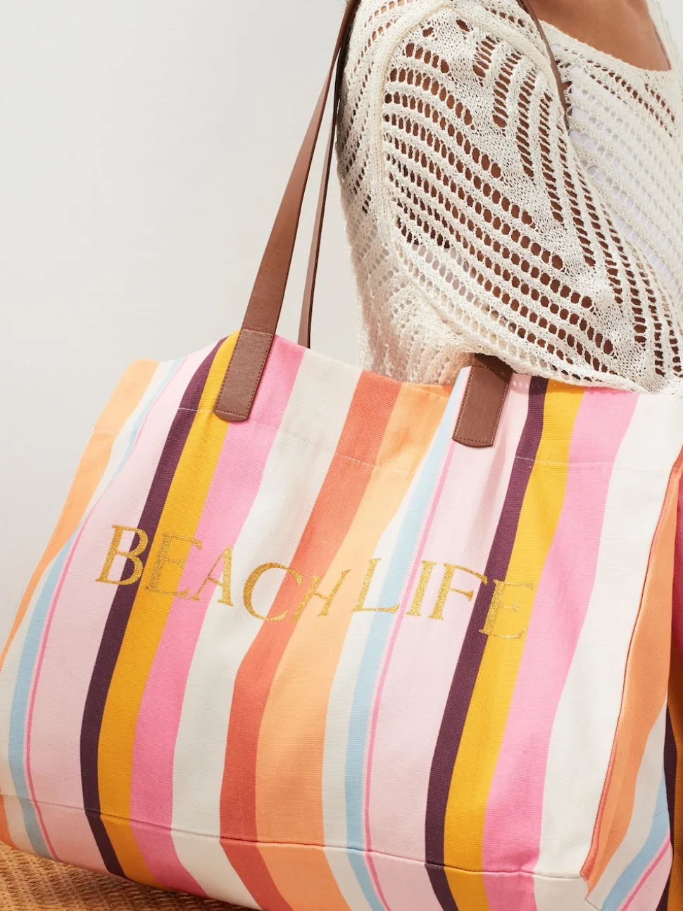 Rayures multiples - Sac de plage
