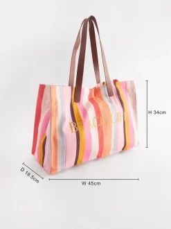 Rayures multiples - Sac de plage