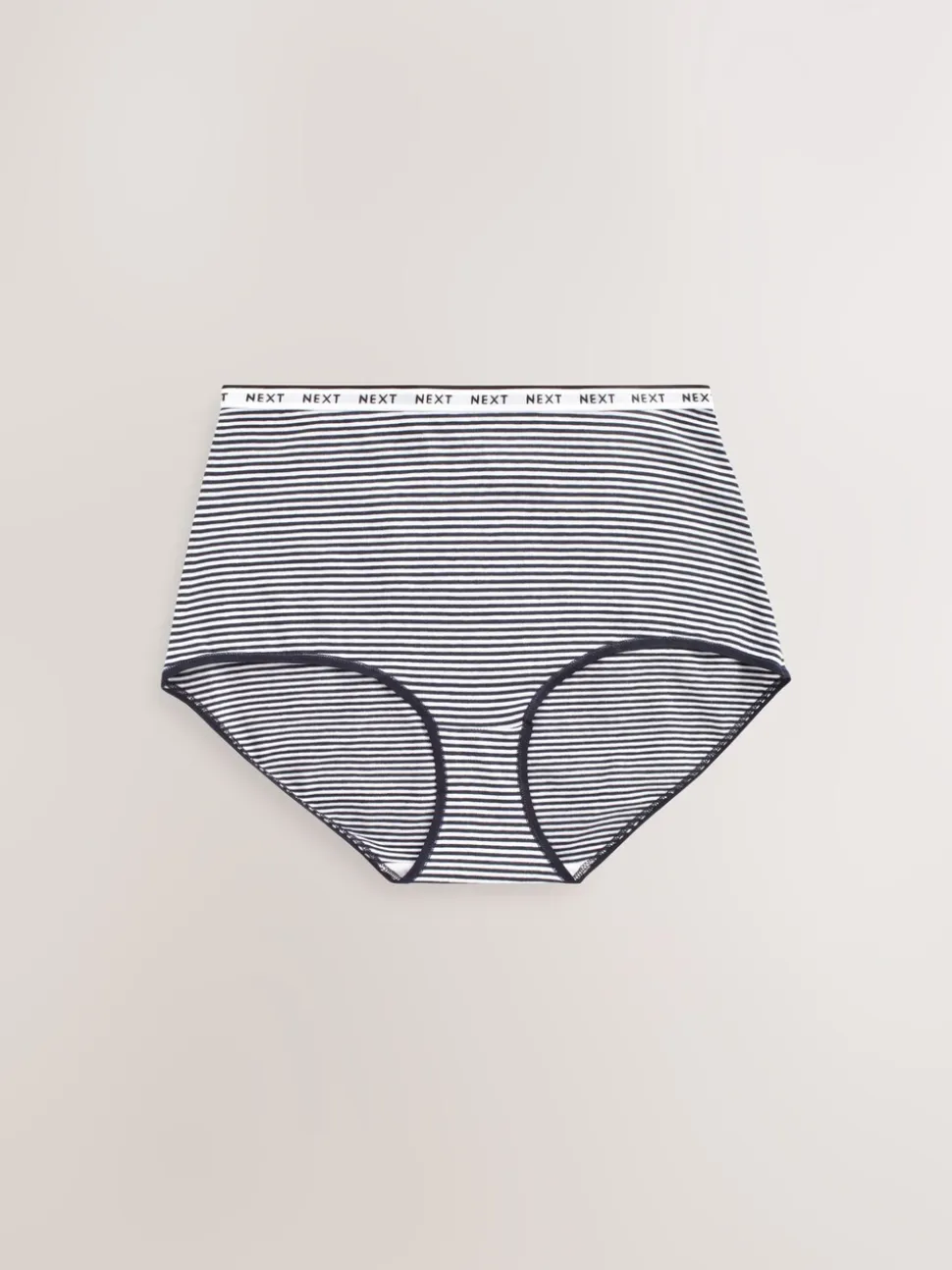Rayures roses et bleues - Lot de 4 culottes à logo en coton