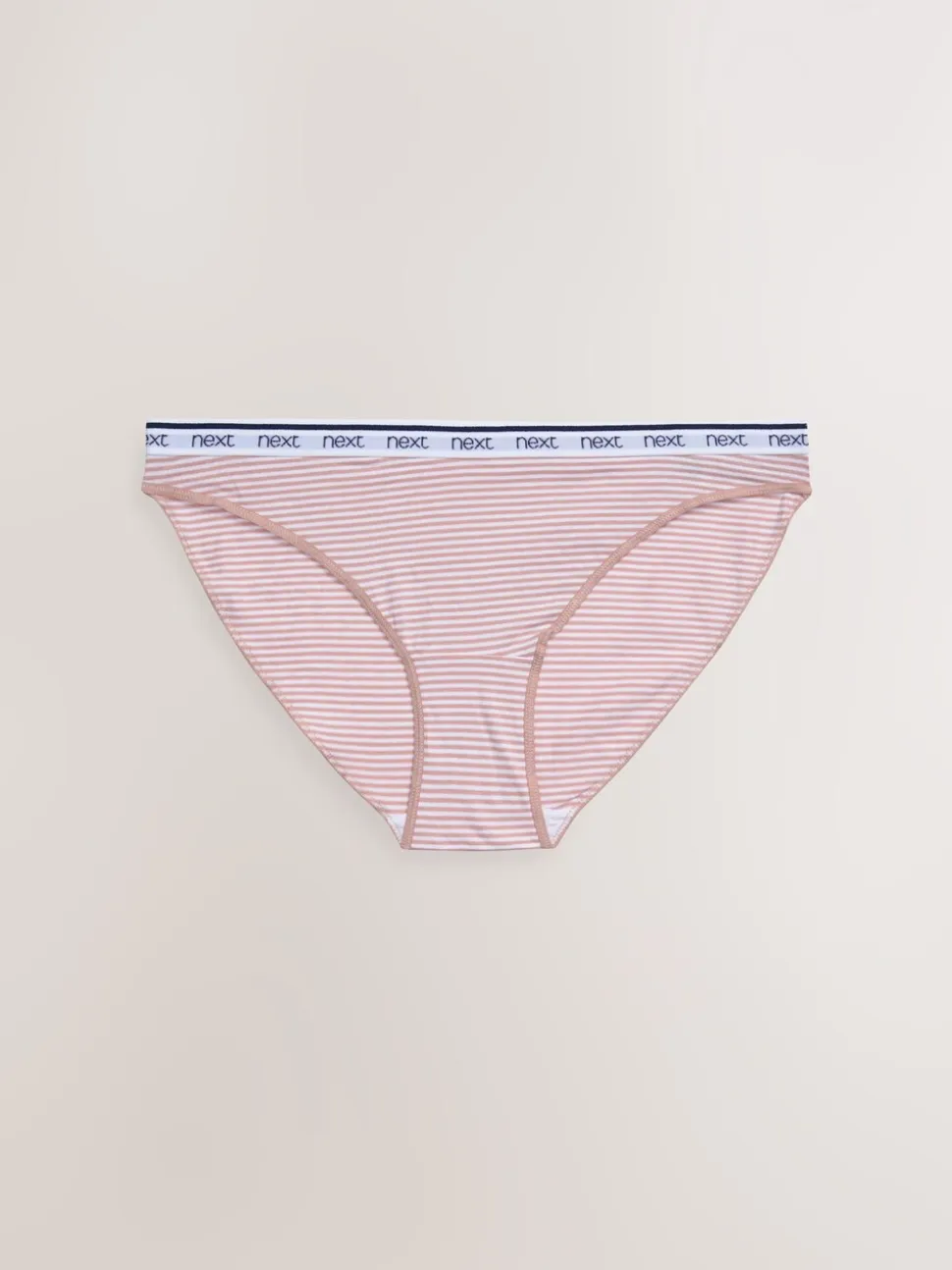Rayures roses et bleues - Lot de 4 culottes à logo en coton