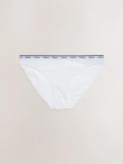 Rayures roses et bleues - Lot de 4 culottes à logo en coton