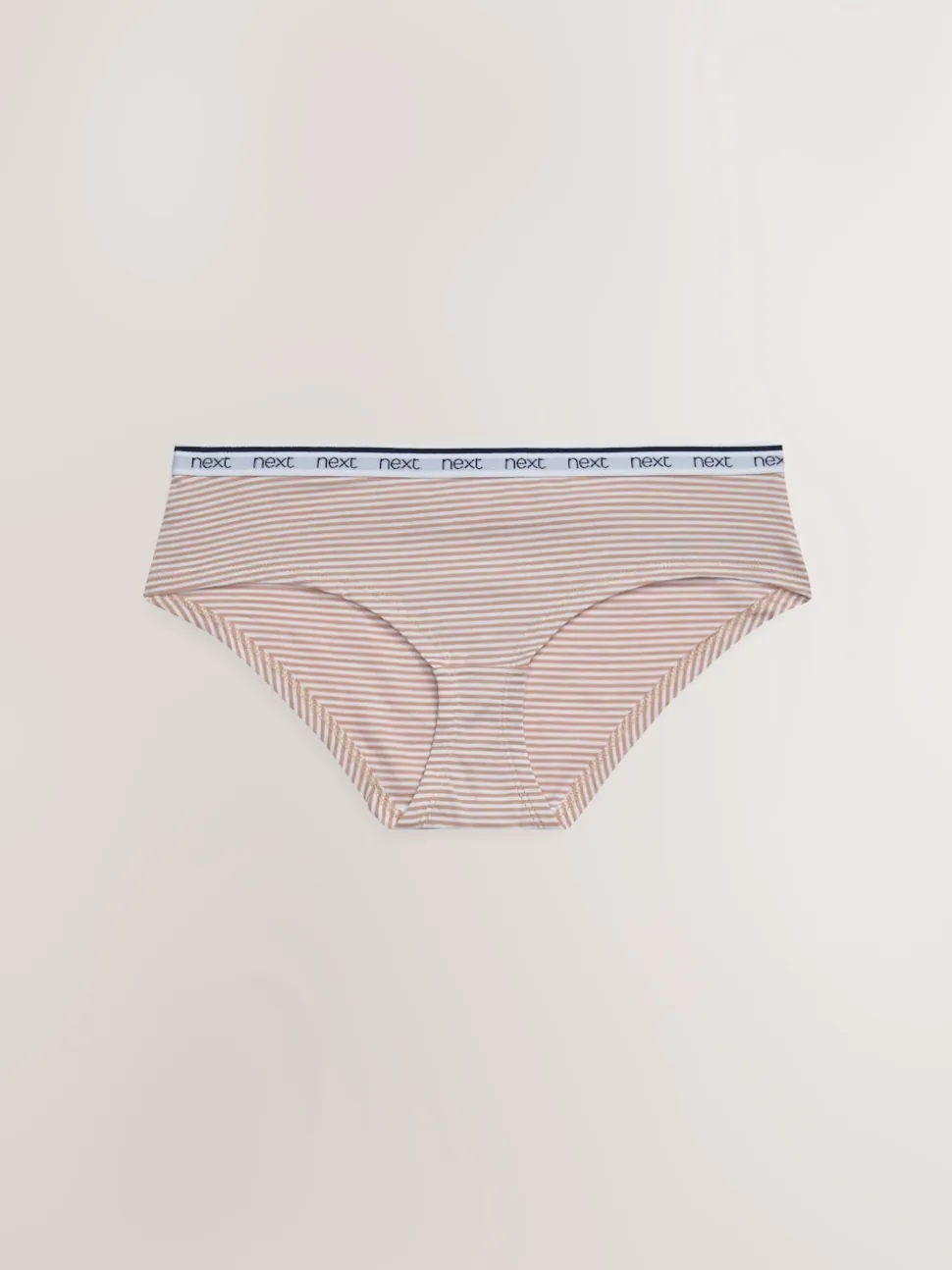 Rayures roses et bleues - Lot de 4 culottes à logo en coton