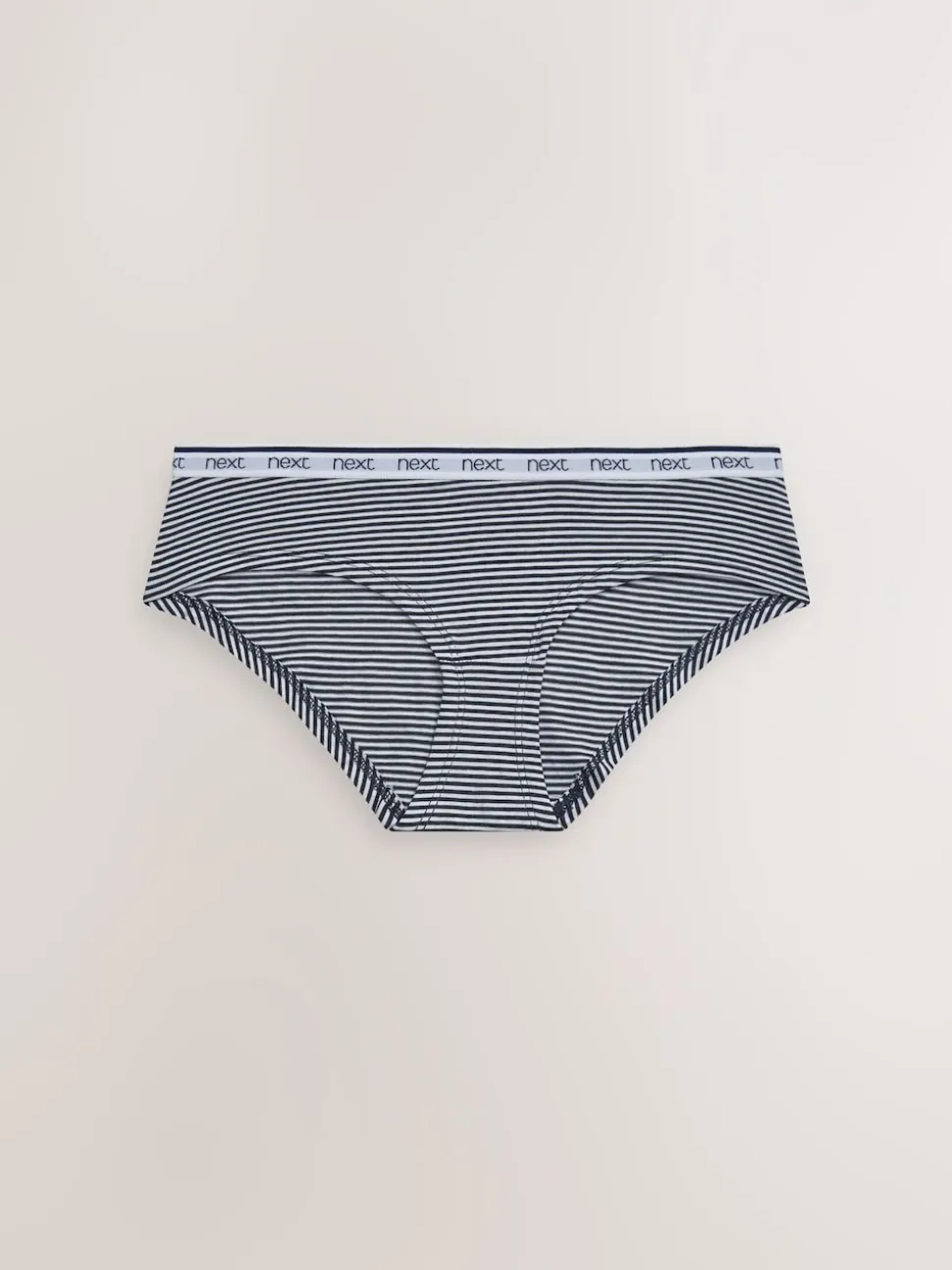 Rayures roses et bleues - Lot de 4 culottes à logo en coton