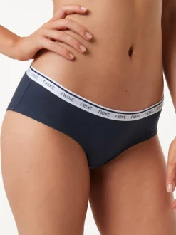 Rayures roses et bleues - Lot de 4 culottes à logo en coton