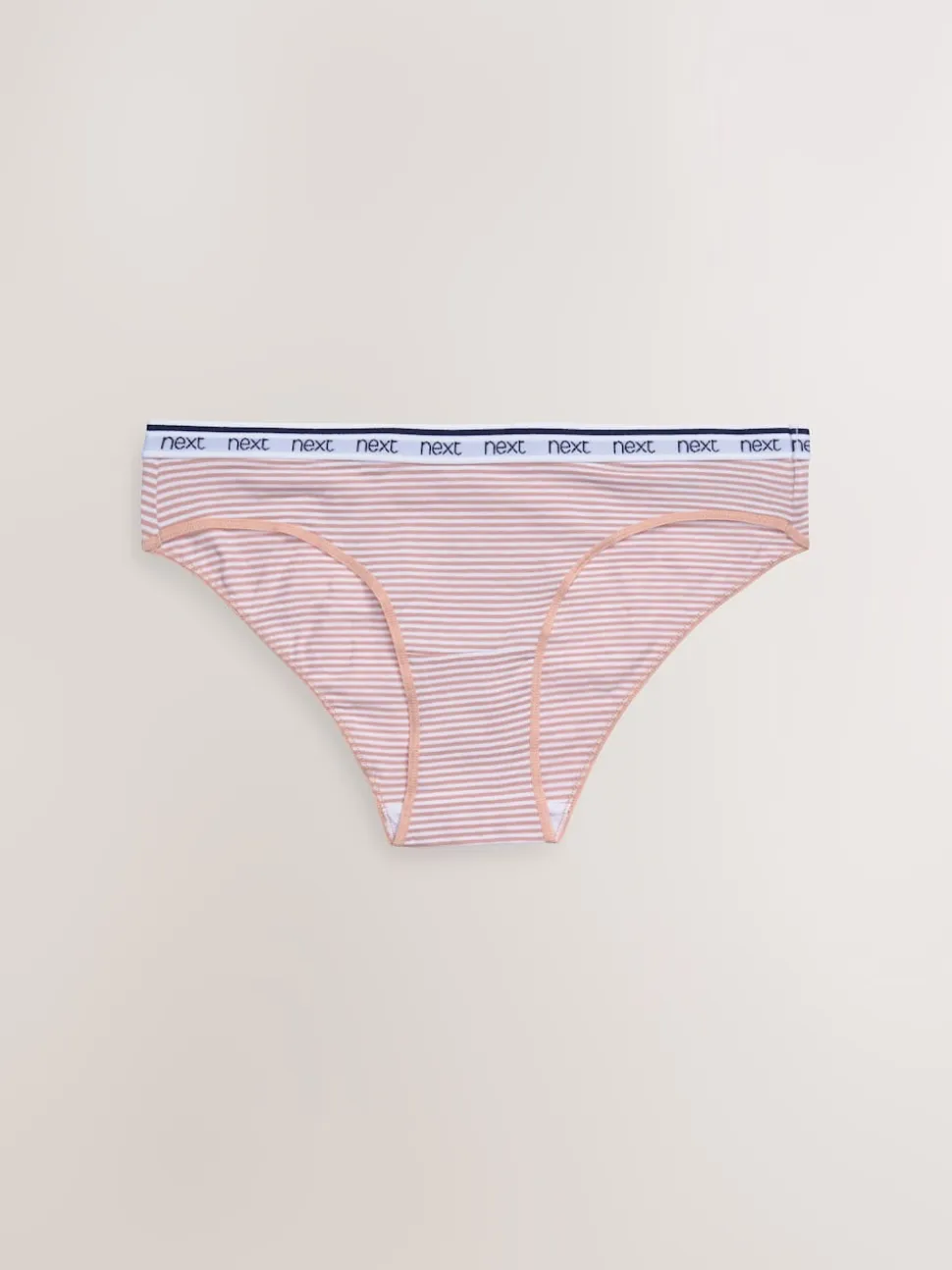Rayures roses et bleues - Lot de 4 culottes à logo en coton