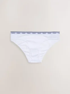 Rayures roses et bleues - Lot de 4 culottes à logo en coton