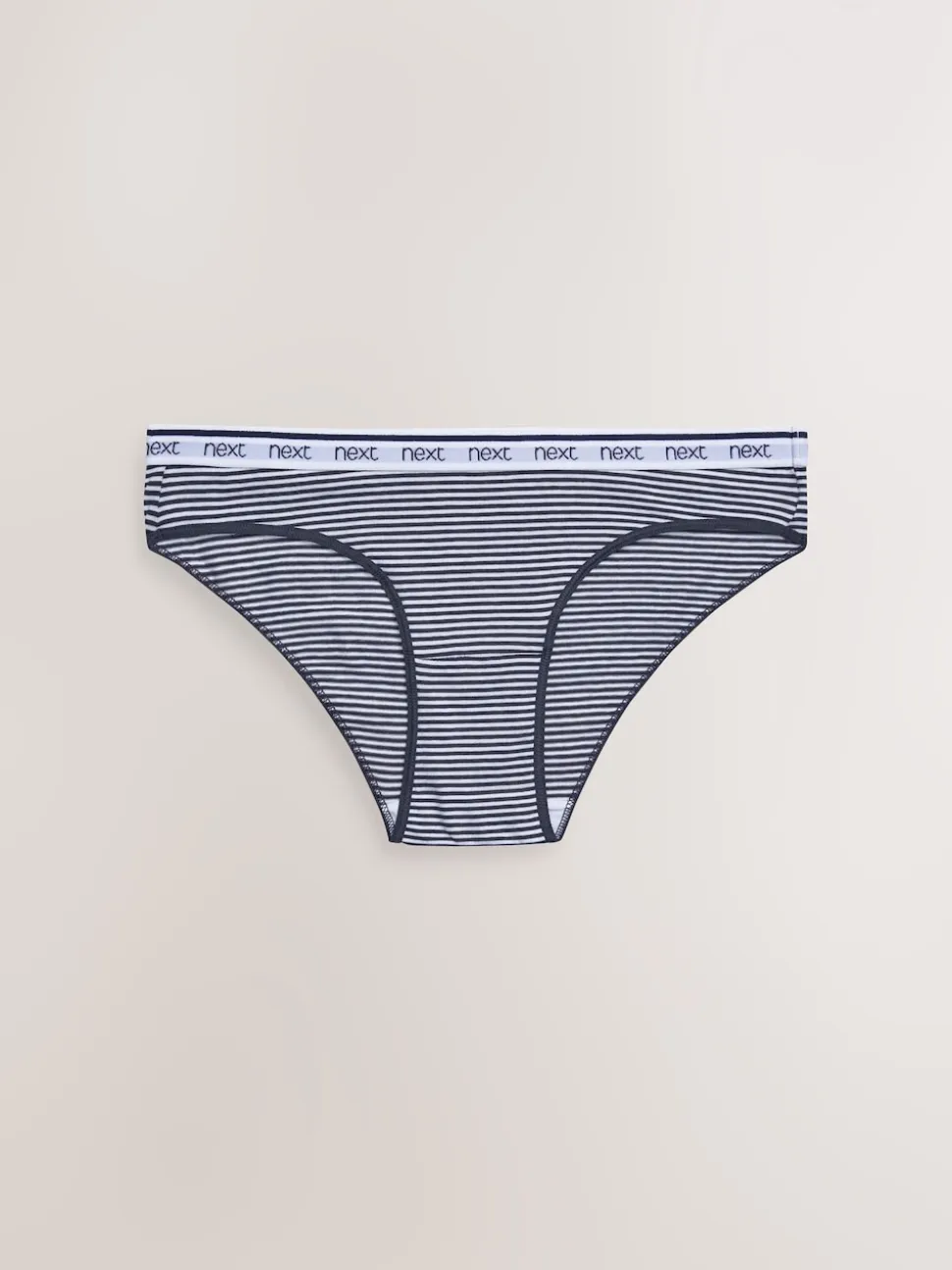 Rayures roses et bleues - Lot de 4 culottes à logo en coton