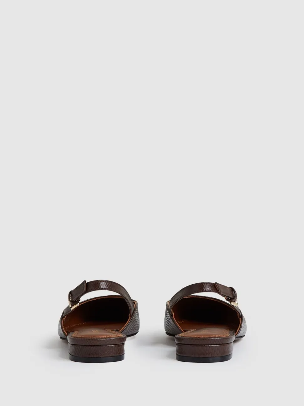 Reiss Aubrey Leather Slingback Ballerina Pumps
