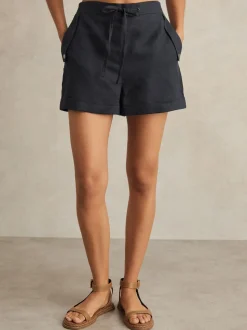 Reiss Cara 100% Lin Short de plage