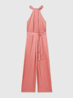 Reiss Rosin Satin Ample Draped Combinaison