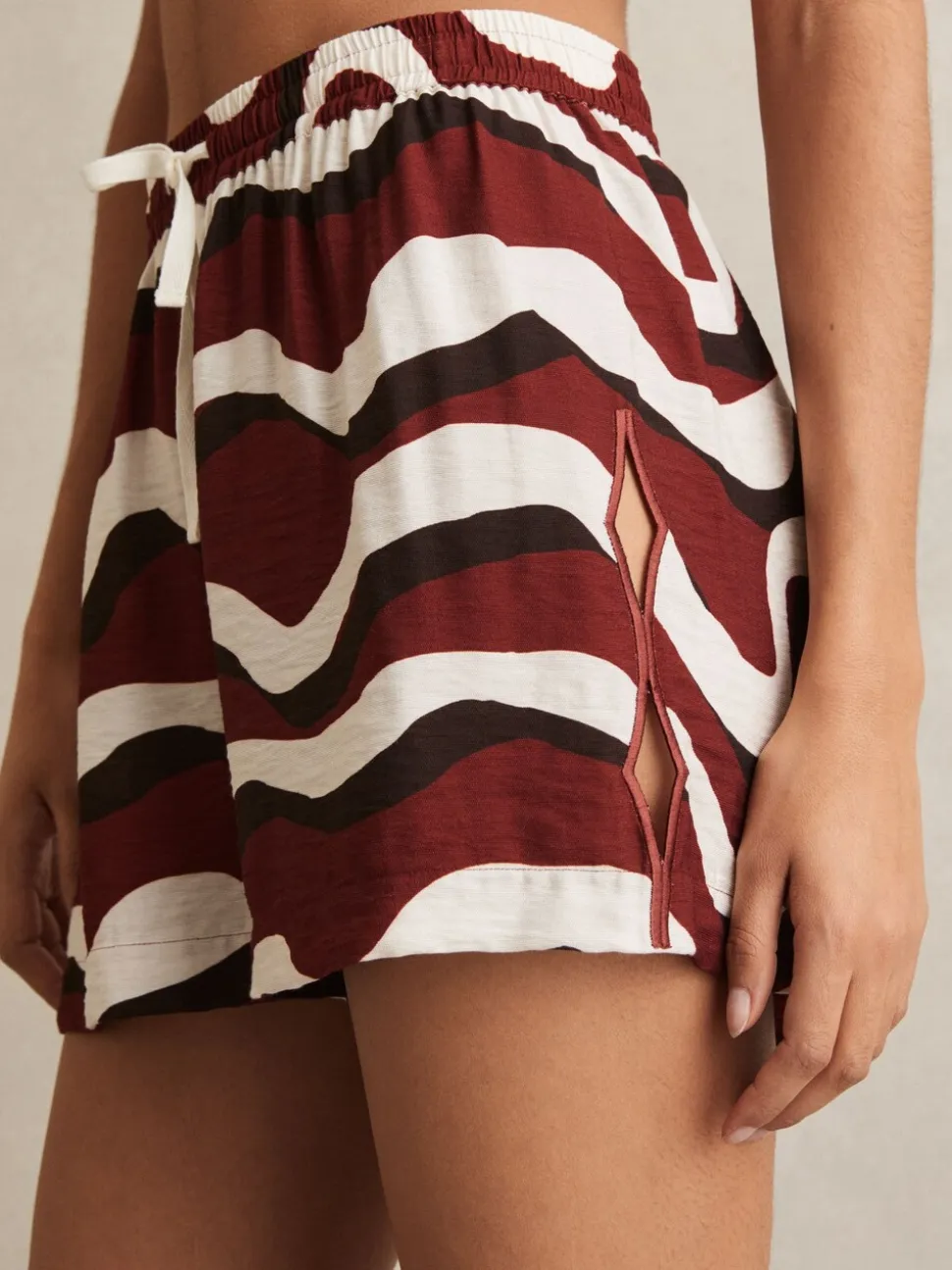 Reiss Short à cordon de serrage Wave-Imprimé