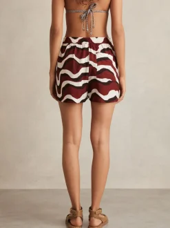 Reiss Short à cordon de serrage Wave-Imprimé
