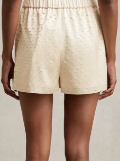 Reiss Winnie Shorts à cordon de serrage découpés au laser
