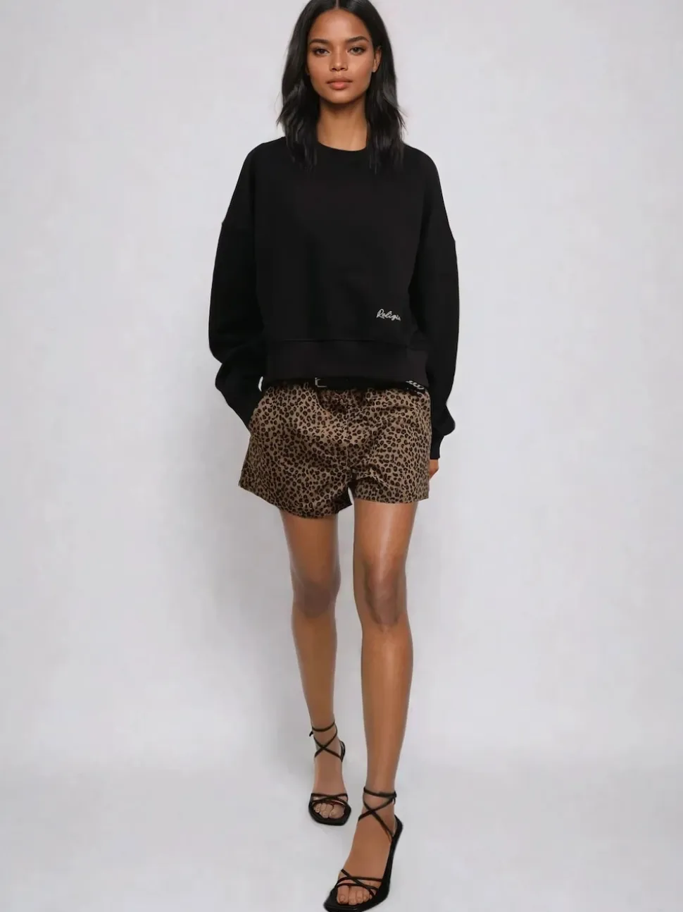 Religion Maeva 100% Short en coton Imprimé Léopard Mixte