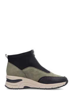 Rieker Womens Vert Front Zip Compensées Bottes