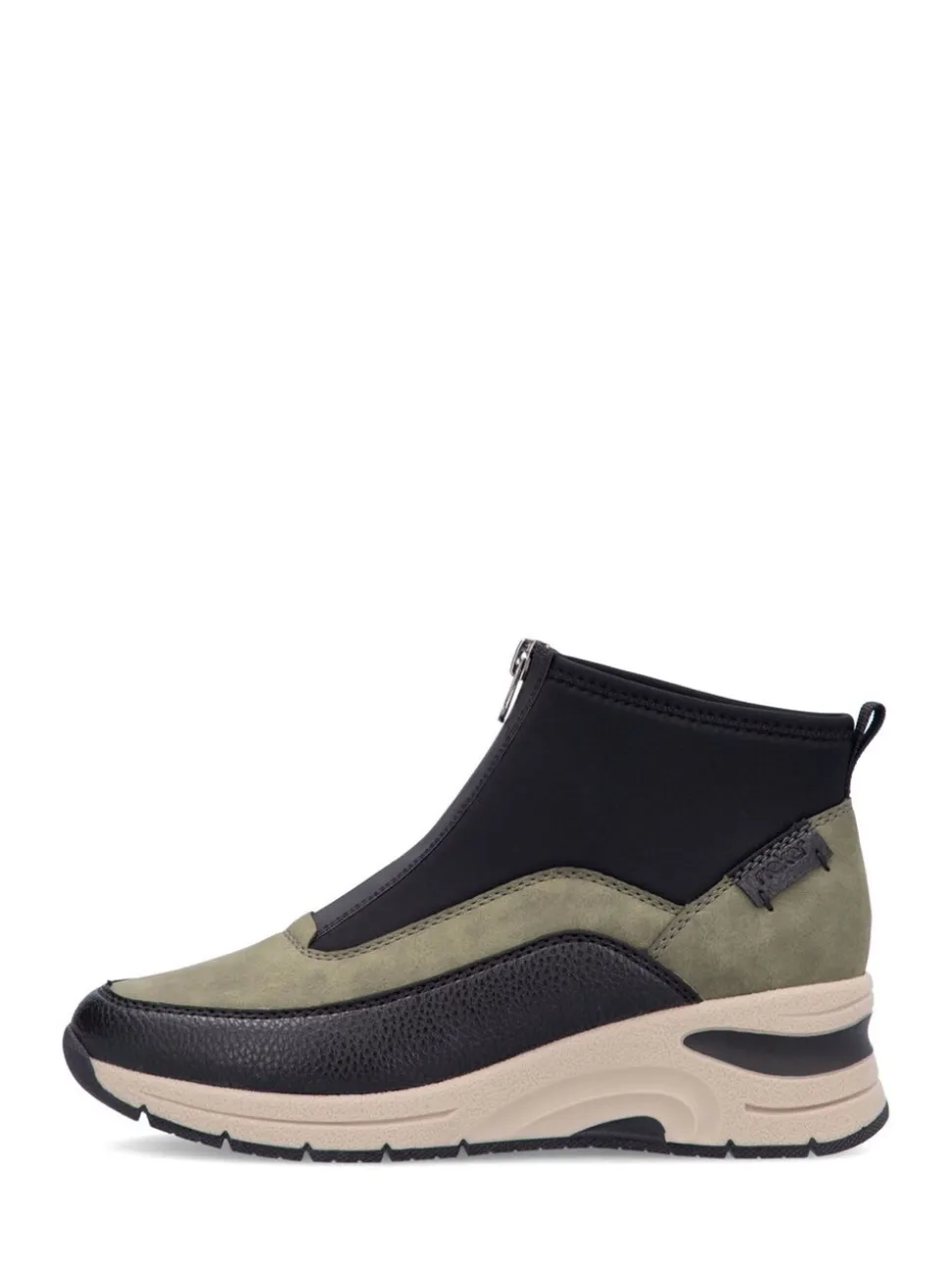 Rieker Womens Vert Front Zip Compensées Bottes