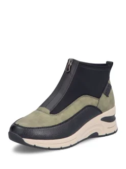 Rieker Womens Vert Front Zip Compensées Bottes