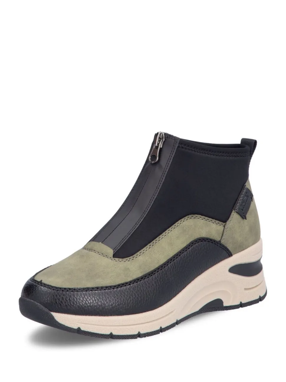 Rieker Womens Vert Front Zip Compensées Bottes