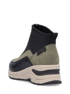 Rieker Womens Vert Front Zip Compensées Bottes