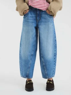 River Island 100% Coton Petites tailles Elastique Barrel Jeans