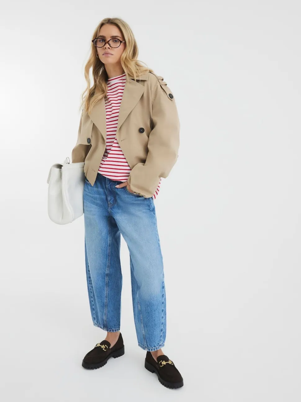 River Island 100% Coton Petites tailles Elastique Barrel Jeans