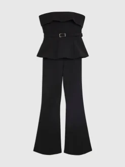 River Island Combinaison Petite Bandeau Peplum Ceinturée