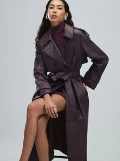 River Island Manteaux oversize en Cuir