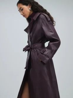 River Island Manteaux oversize en Cuir