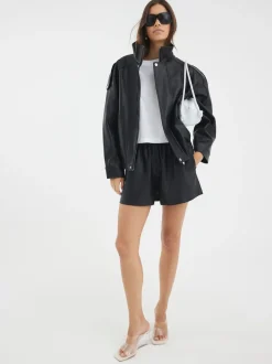 River Island Short élastique en similicuir