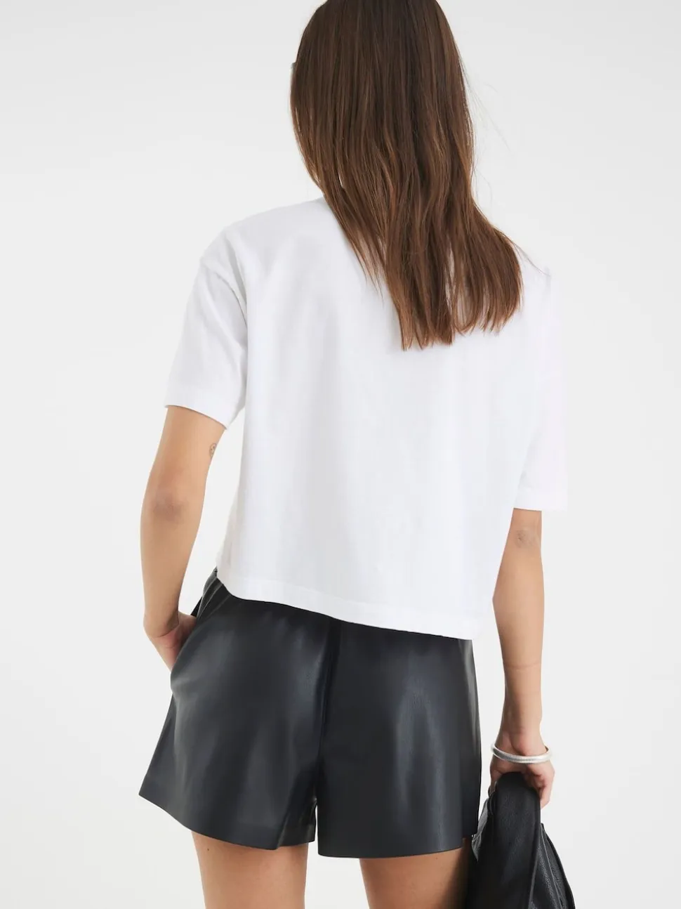River Island Short élastique en similicuir