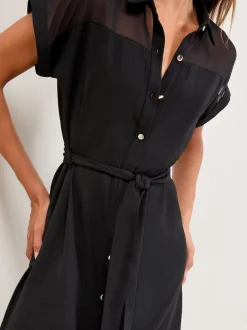Robe chemise Lipsy Mini en maille ceinturée