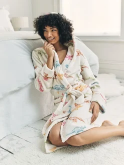 Robe de chambre Chelsea Peers en polaire imprimé dinosaure
