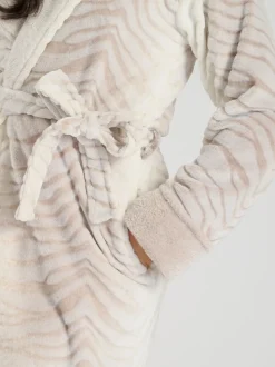 Robe de chambre mi-longue à capuche Loungeable Ombre Tiger
