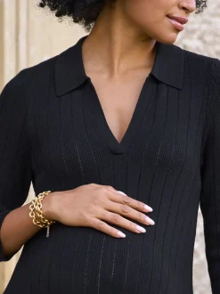 Robe de grossesse Seraphine en maille pointelle