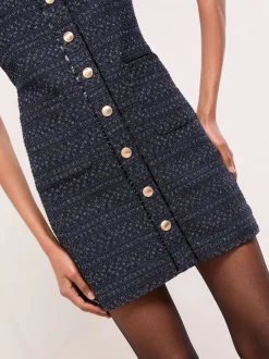 Robe droite Lipsy Manche courte boutonnée en boucle