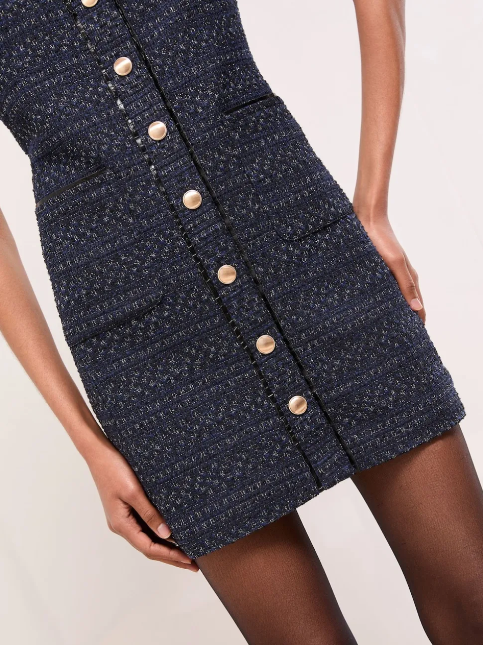 Robe droite Lipsy Manche courte boutonnée en boucle