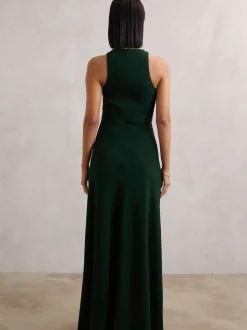 Robe longue à volants et détail slash Reiss Gabriella