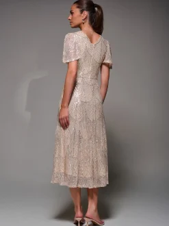 Robe Midaxi Jolie Moi à manches ange à Sequins