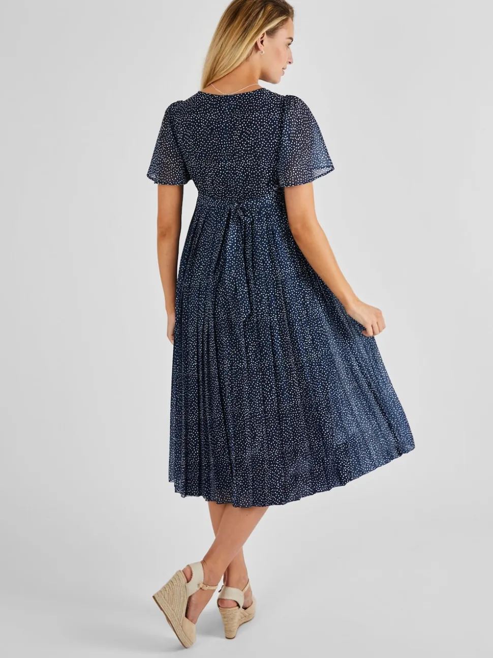 Robe midi de maternité et d’allaitement à pois JoJo Maman Bébé