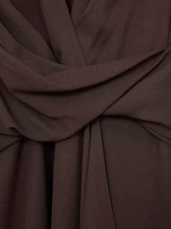 Robe mi-longue drapée Reiss Mira en laine