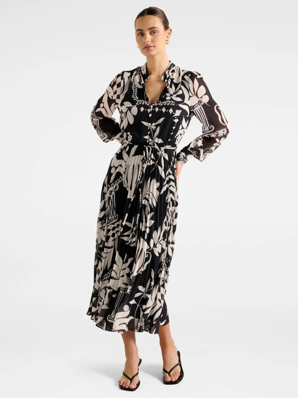 Robe mi-longue Forever New Annabel boutonnée