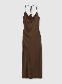Robe nuisette Reiss Maisley en satin à col bénitier