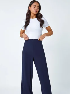 Roman Petites tailles Ample Extensible Pantalons