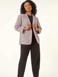 Rose - Blazer Roman Petites tailles Extensible Boucle