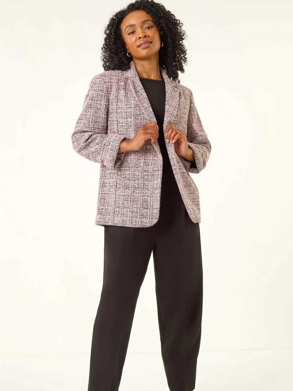 Rose - Blazer Roman Petites tailles Extensible Boucle